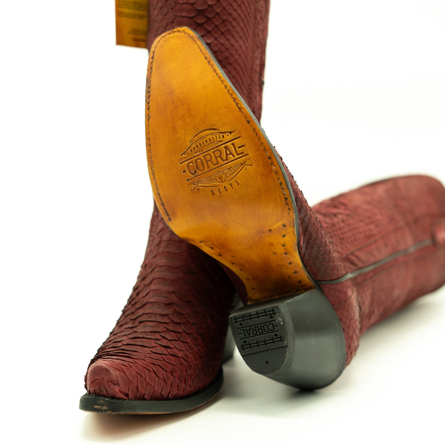 Corral Tall Red Python Snip Toe