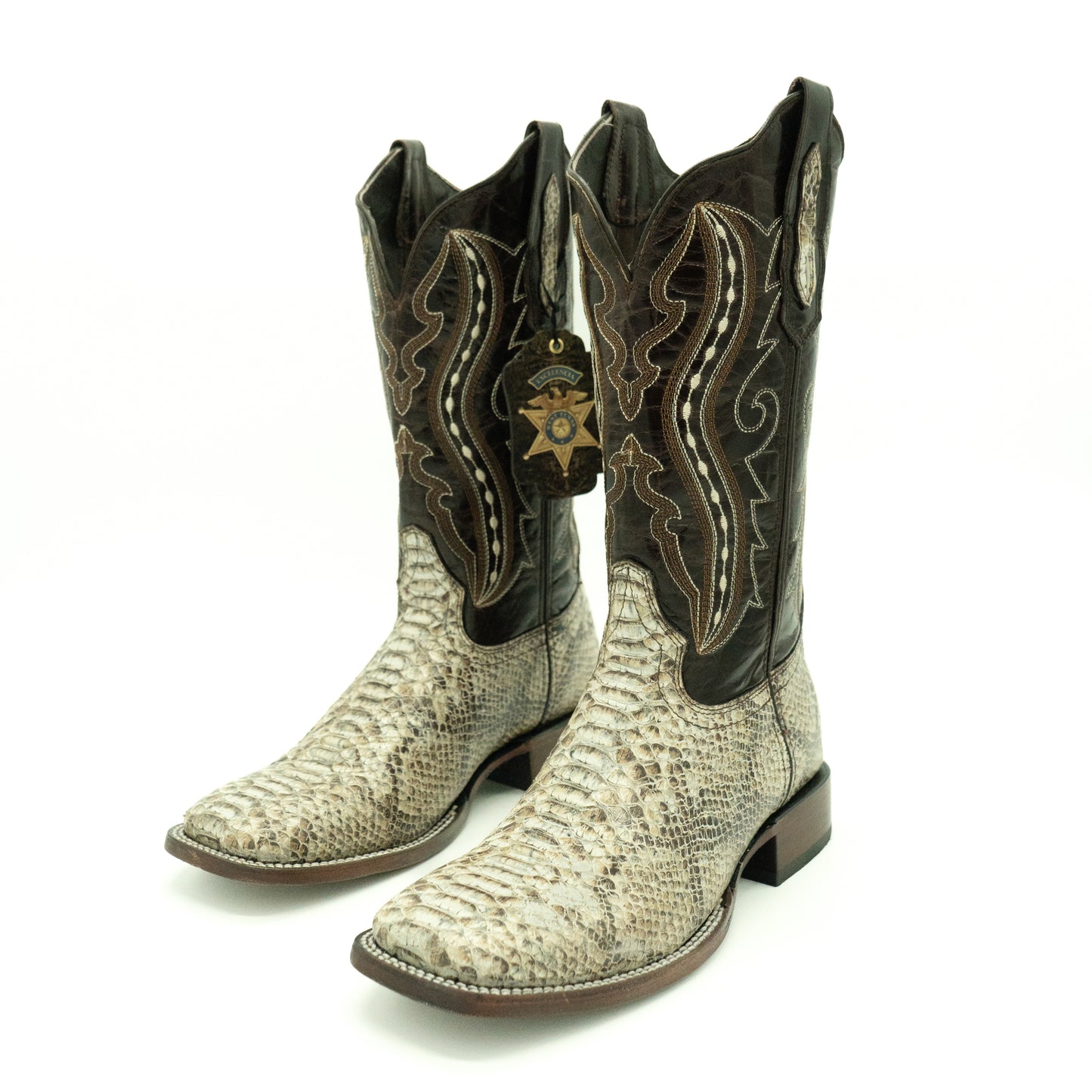 Excelencia Neutral Python Print Boots