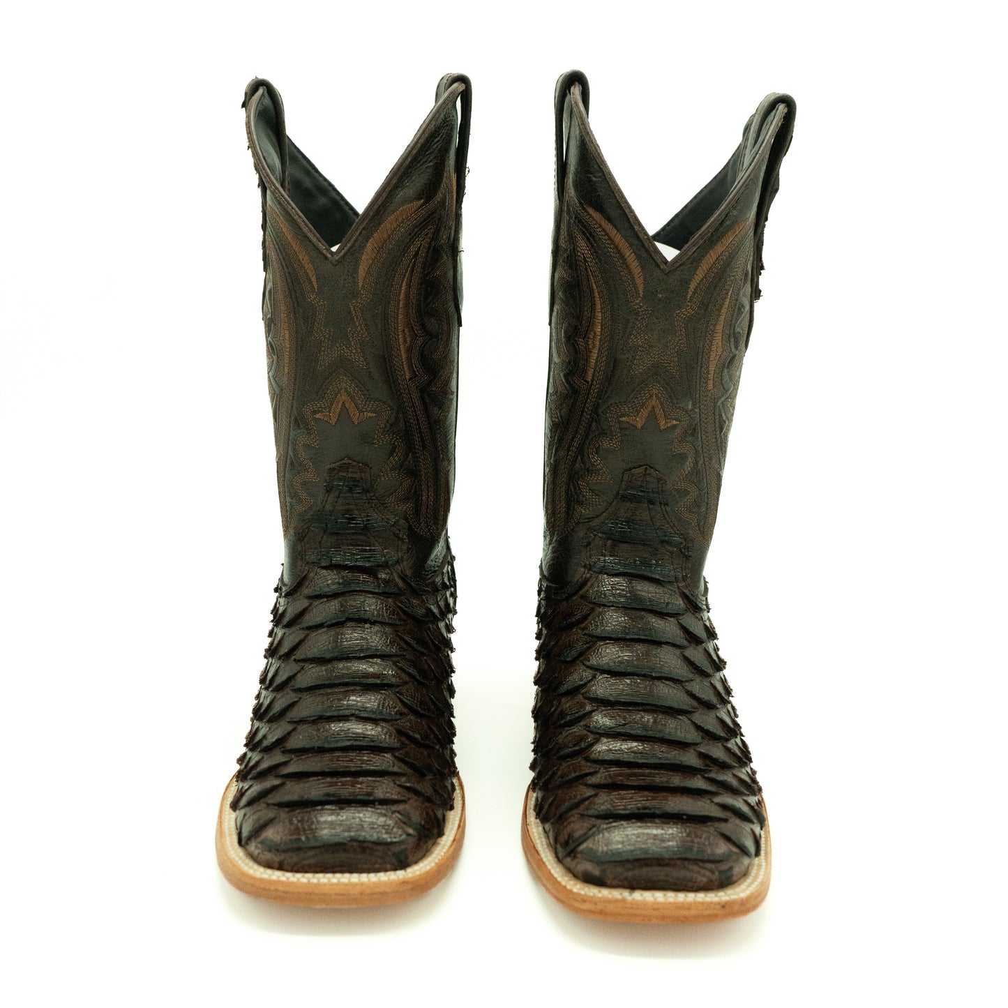 Polloboots Giant Brown Python Print Boots