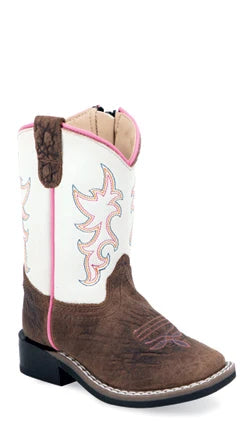 Old West Toddler Girls' Distressed Western Boots