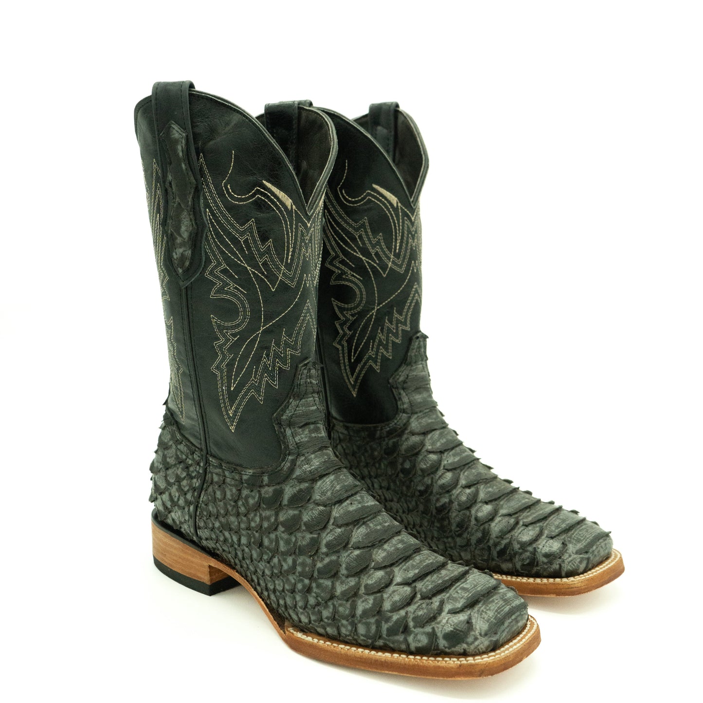 Polloboots Giant Gray Python Print Boots