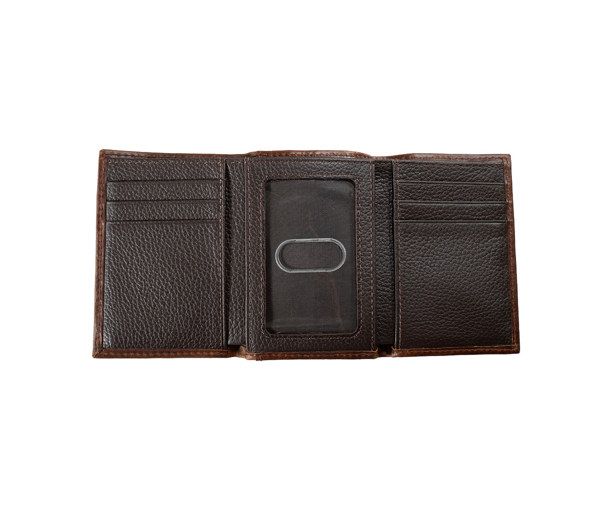 3D Brown Trifold Wallet
