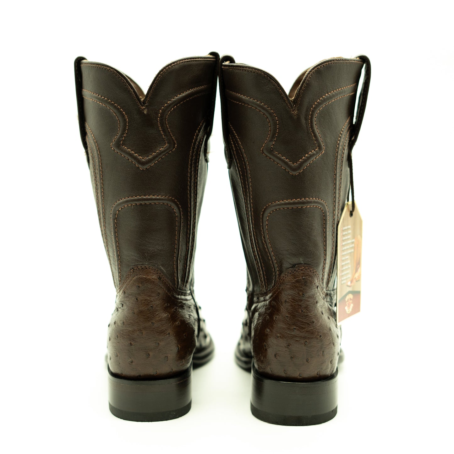 Los Altos Brown Ostrich Ropers