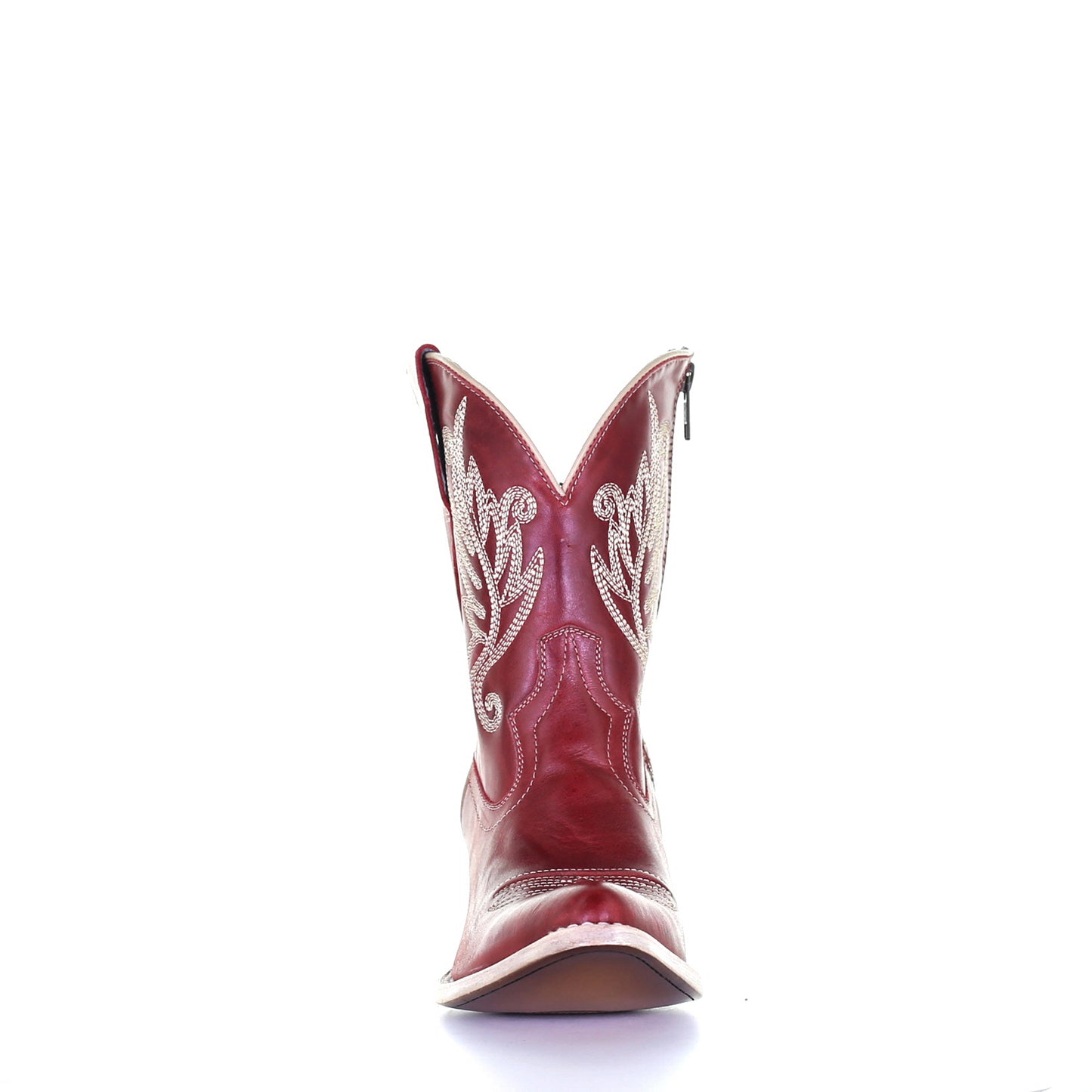 Corral Red Embroidery Ankle Boots