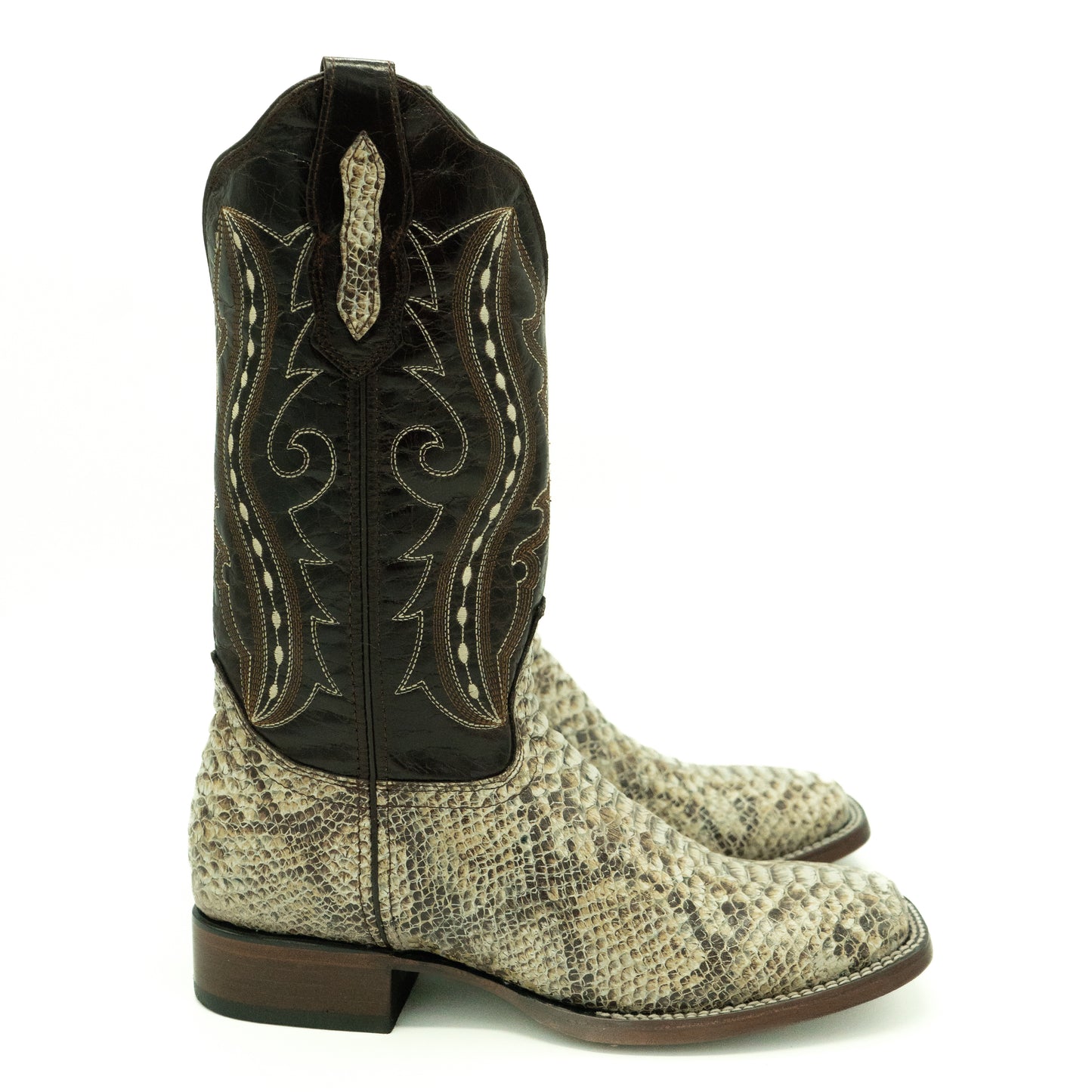 Excelencia Neutral Python Print Boots