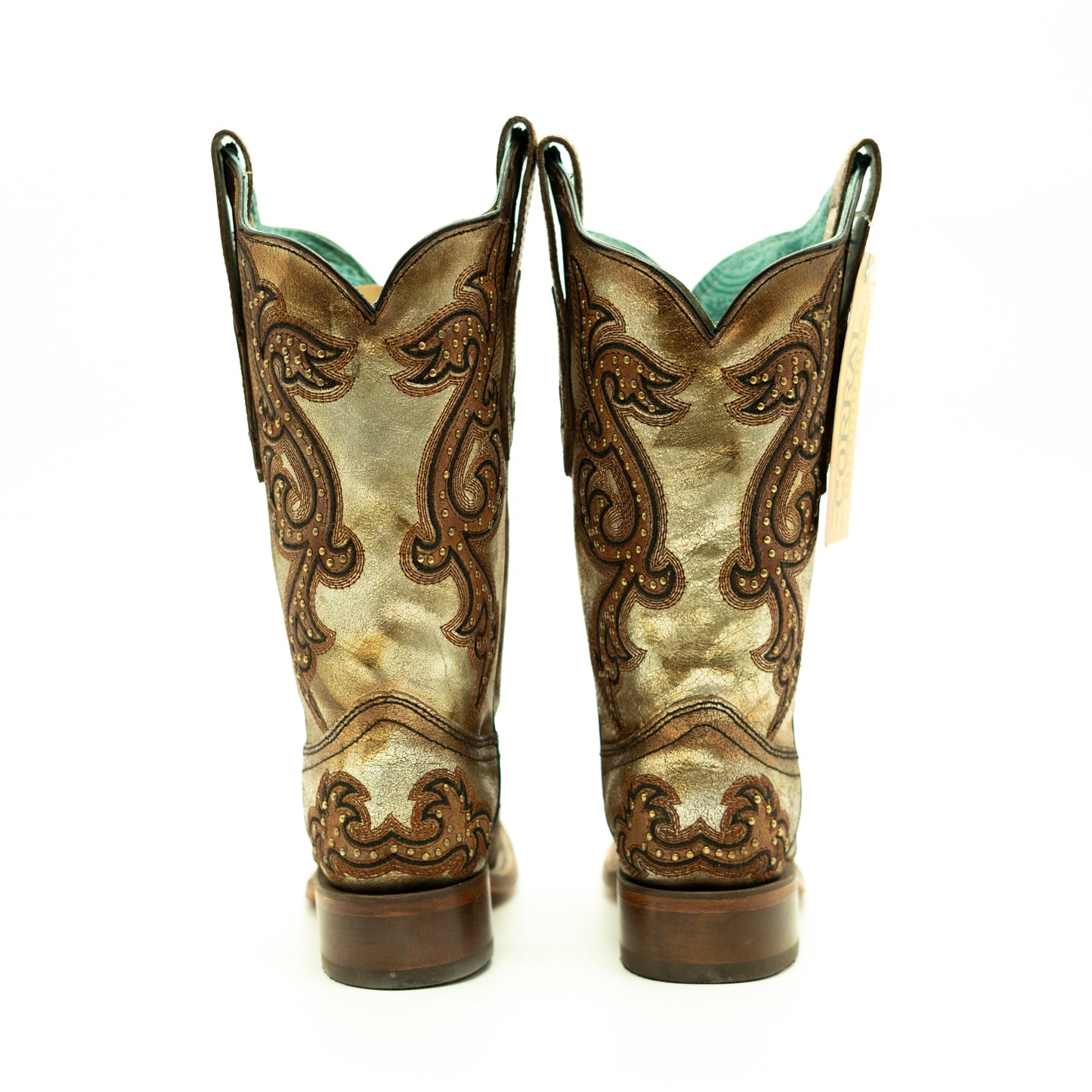 Corral Metallic Cognac Square Toe