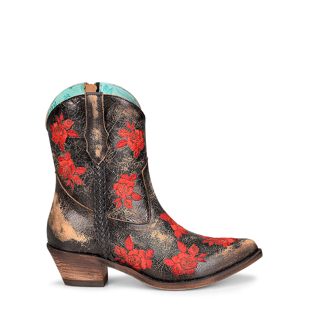 Corral Rustic Rose Ankle Boots