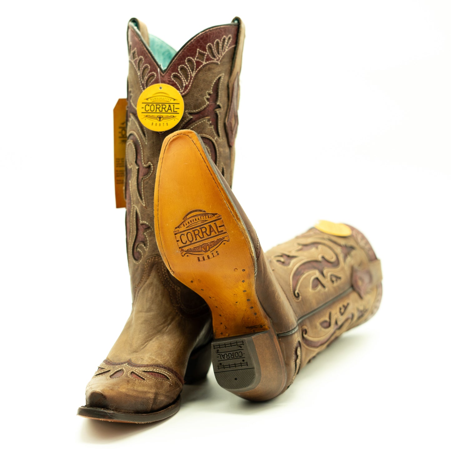 Corral Orix Inlay Wing Tip Snip Toe