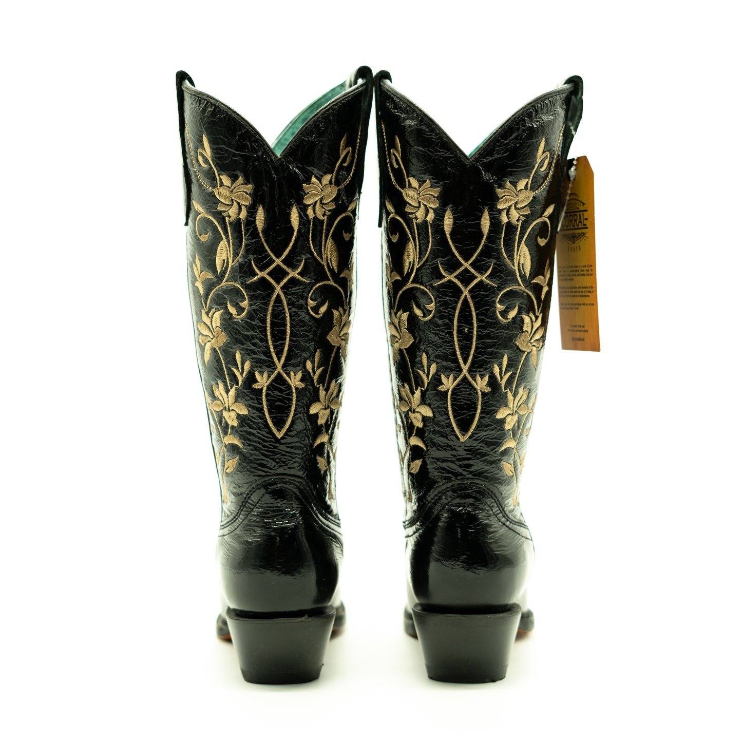 Corral Black Patent Leather Pointed Toe