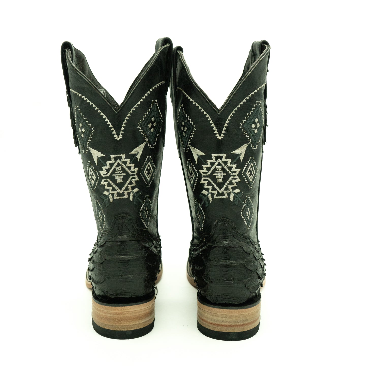Polloboots Giant Black Python Print Boots