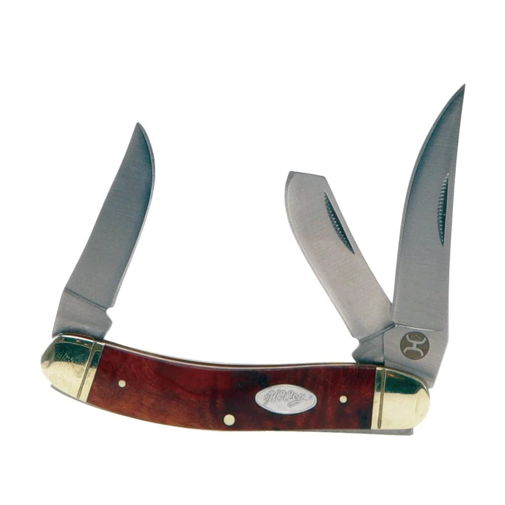 Hooey "Burl Wood Sow Belly" Knife