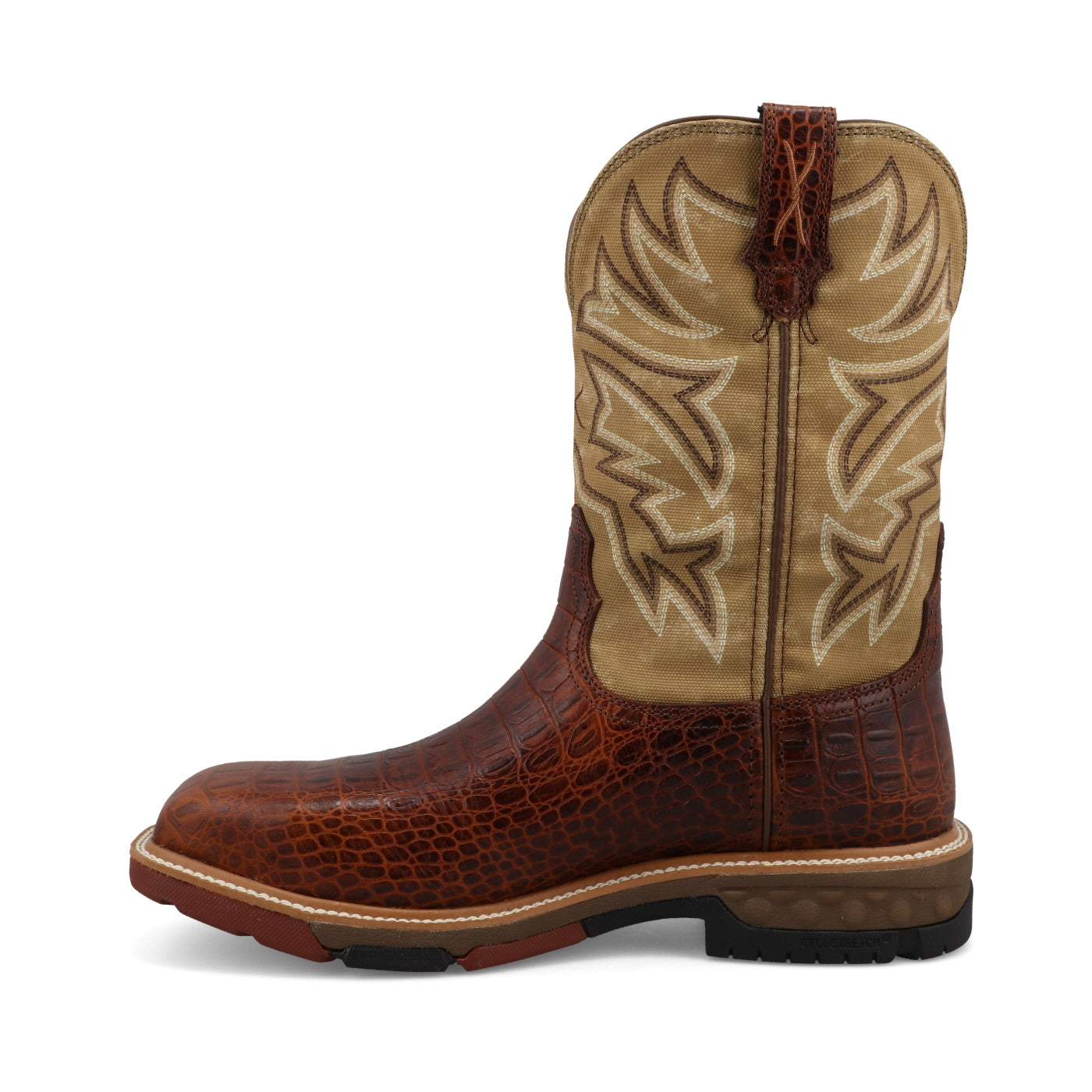Twisted X 11" Caiman Print Work Boot