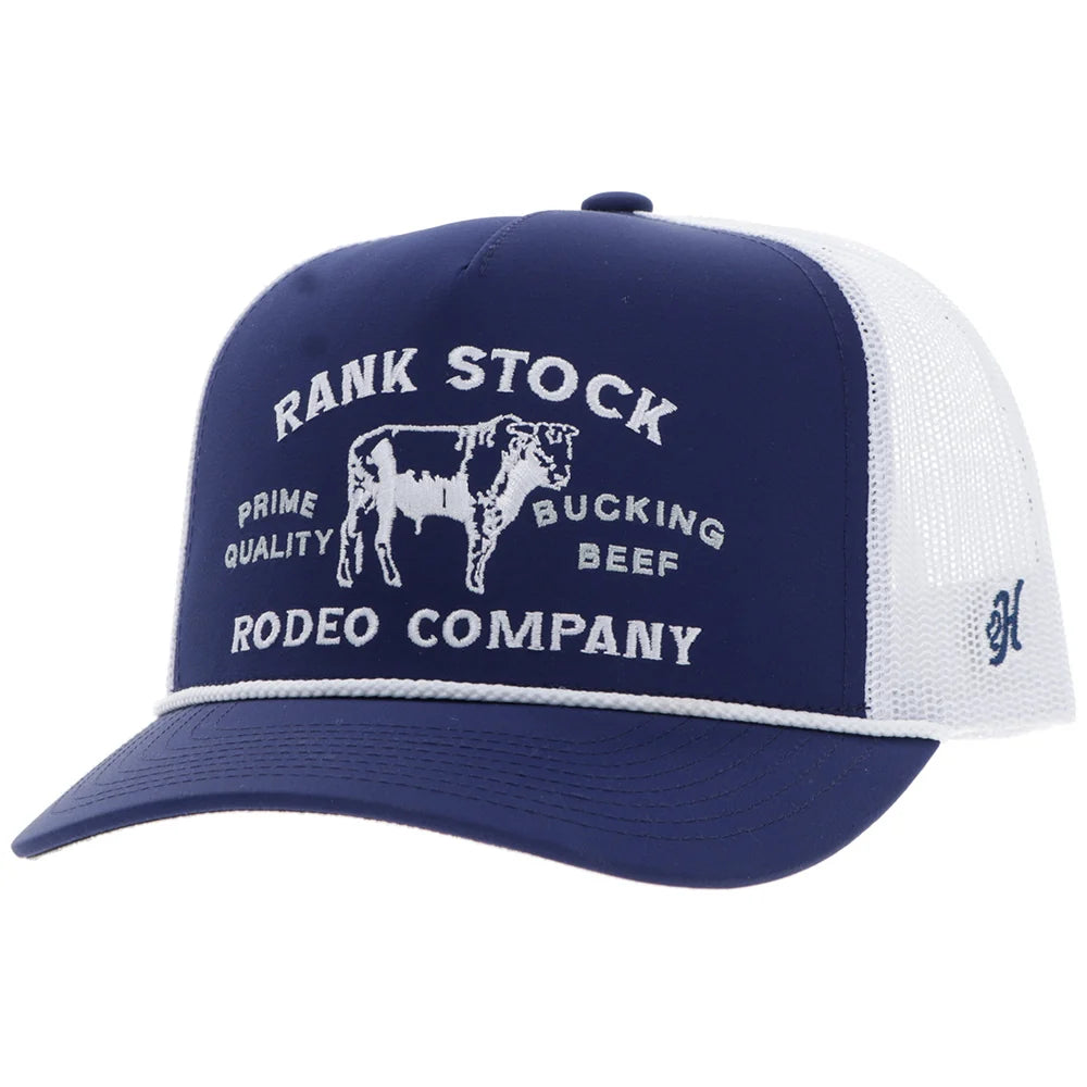 Hooey "Rank Stock" Hat Navy/White
