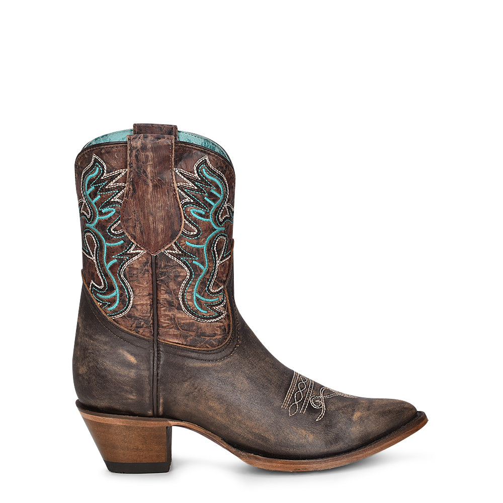 Corral Brown Rustic Ankle Boots