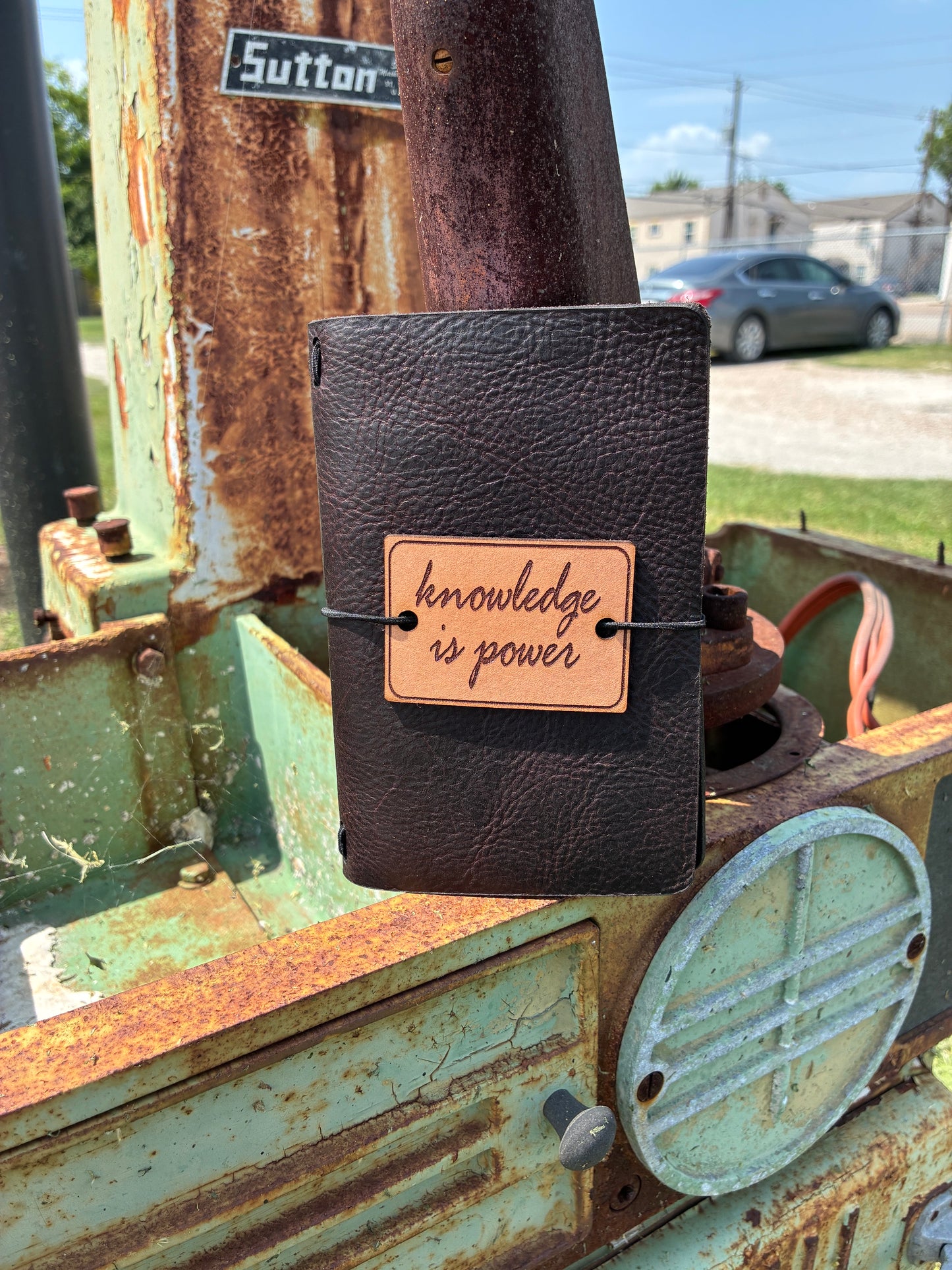 Knowledge is Power Leather Pocket Book