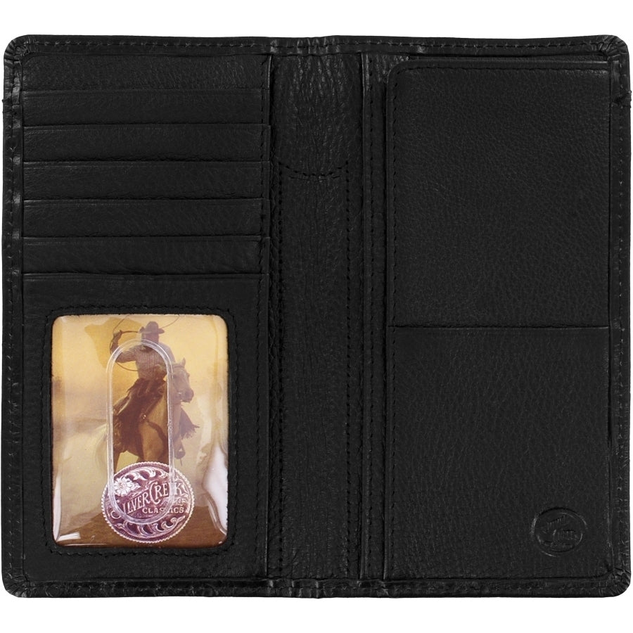 Ostrich Print Checkbook Wallet