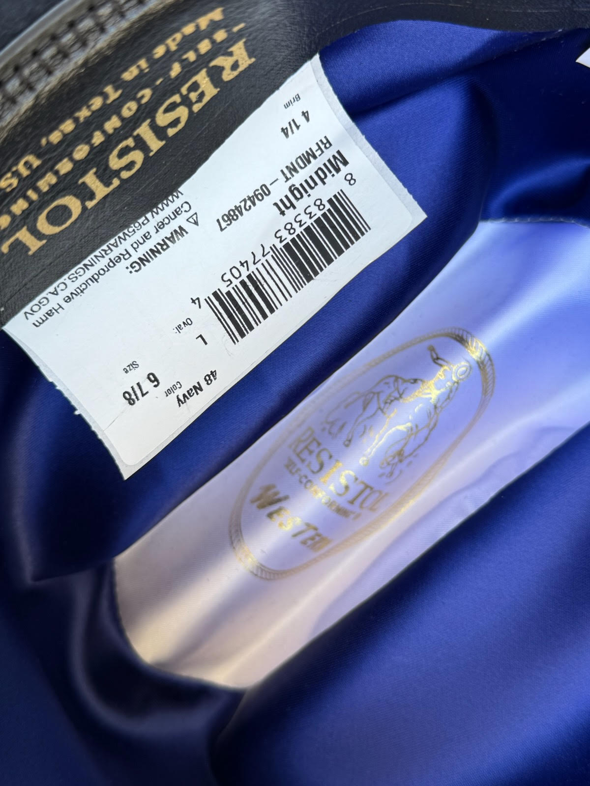 6X Navy Midnight Cowboy Hat