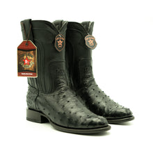Los Altos Black Ostrich Ropers