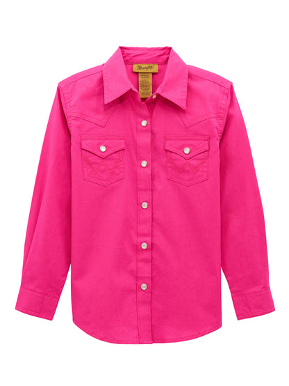 Girl's Long Sleeve Western Snap Shirt