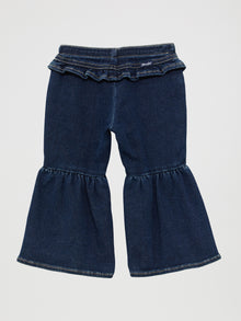 Girl's Ruffle Leg Flare Denim Jean
