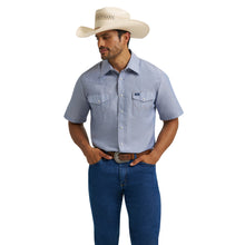 Wrangler Men's Short Sleeve Chambray Snap Western Work Shirt