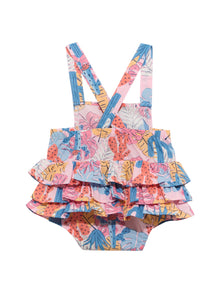 Baby Girl's Western Printed Ruffle Bodysuit