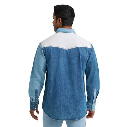 Cowboy Cut Denim Long Sleeve Western Shirt