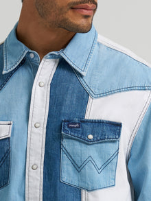 Cowboy Cut Denim Long Sleeve Western Shirt