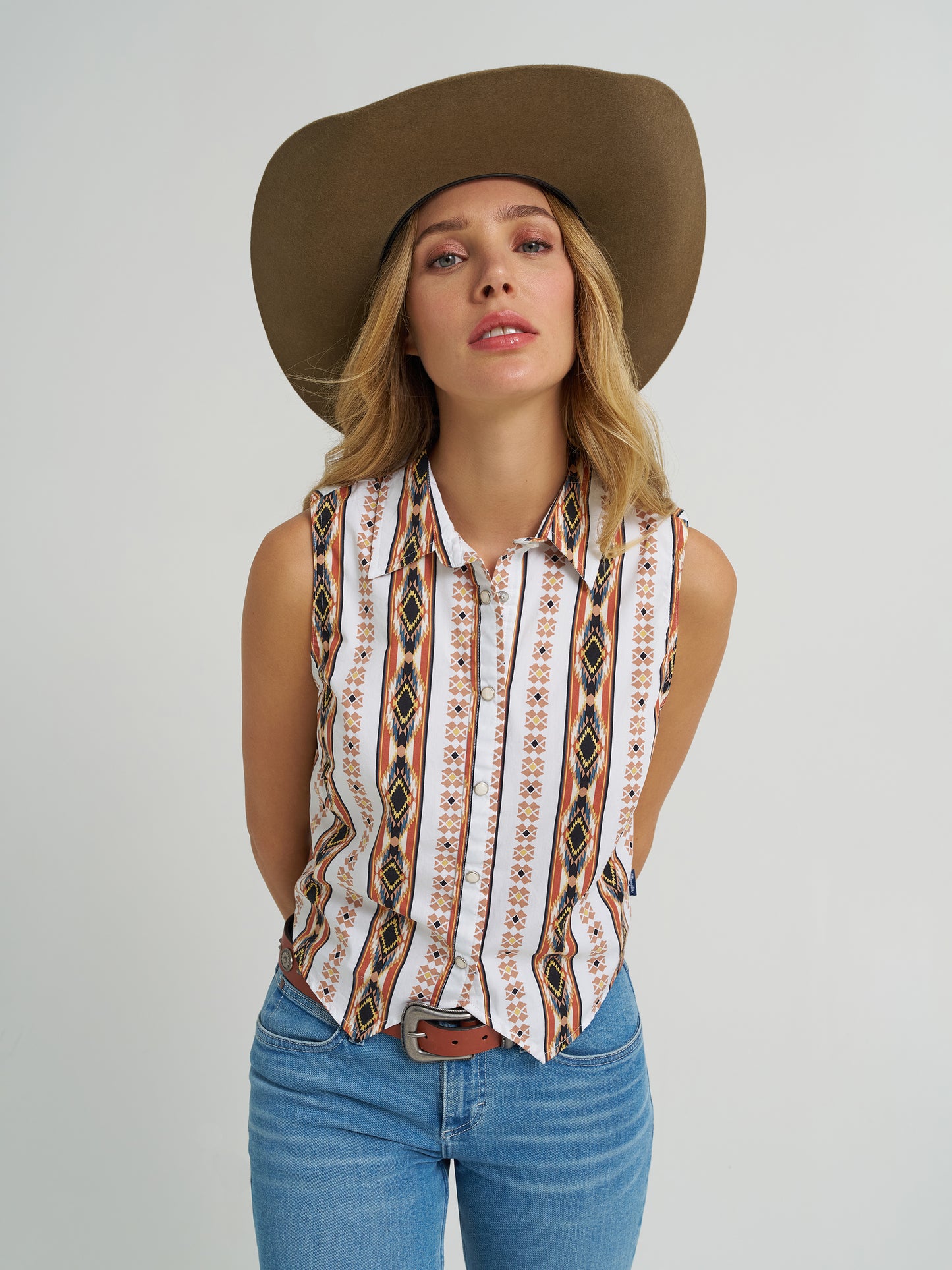Checotah Print Shirt Vest