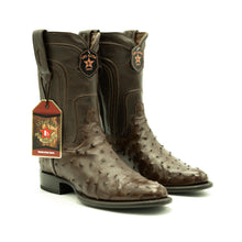 Los Altos Brown Ostrich Ropers