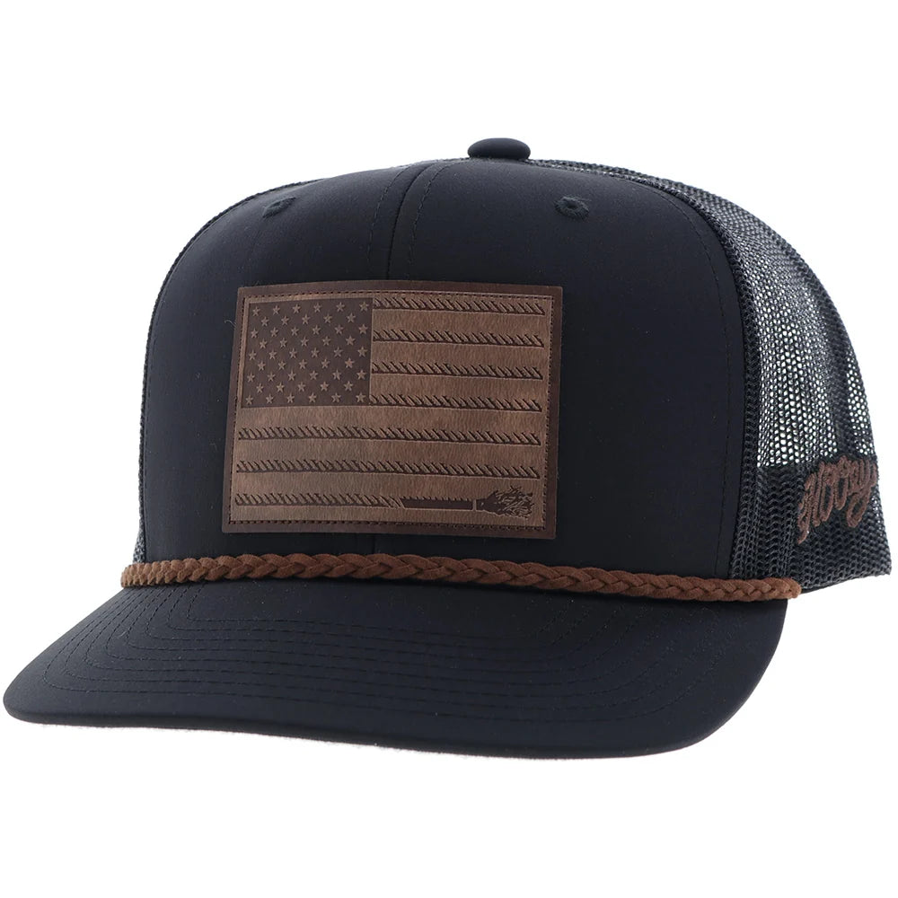 Hooey "Liberty Roper" Black w/Leather Patch
