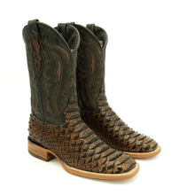 Polloboots Giant Cognac Python Print Boots