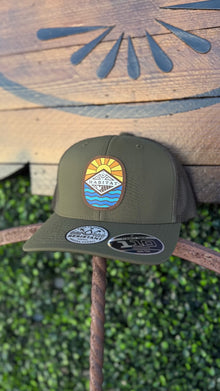 "Habitat" Hat Olive w/Multi Color Patch