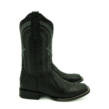 Excelencia Black Hornback Caiman Print Boots