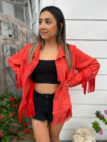 Orange Fringe Jacket