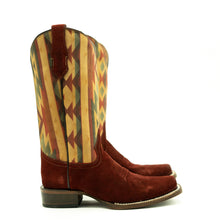 Circle G Wine Suede Square Toe