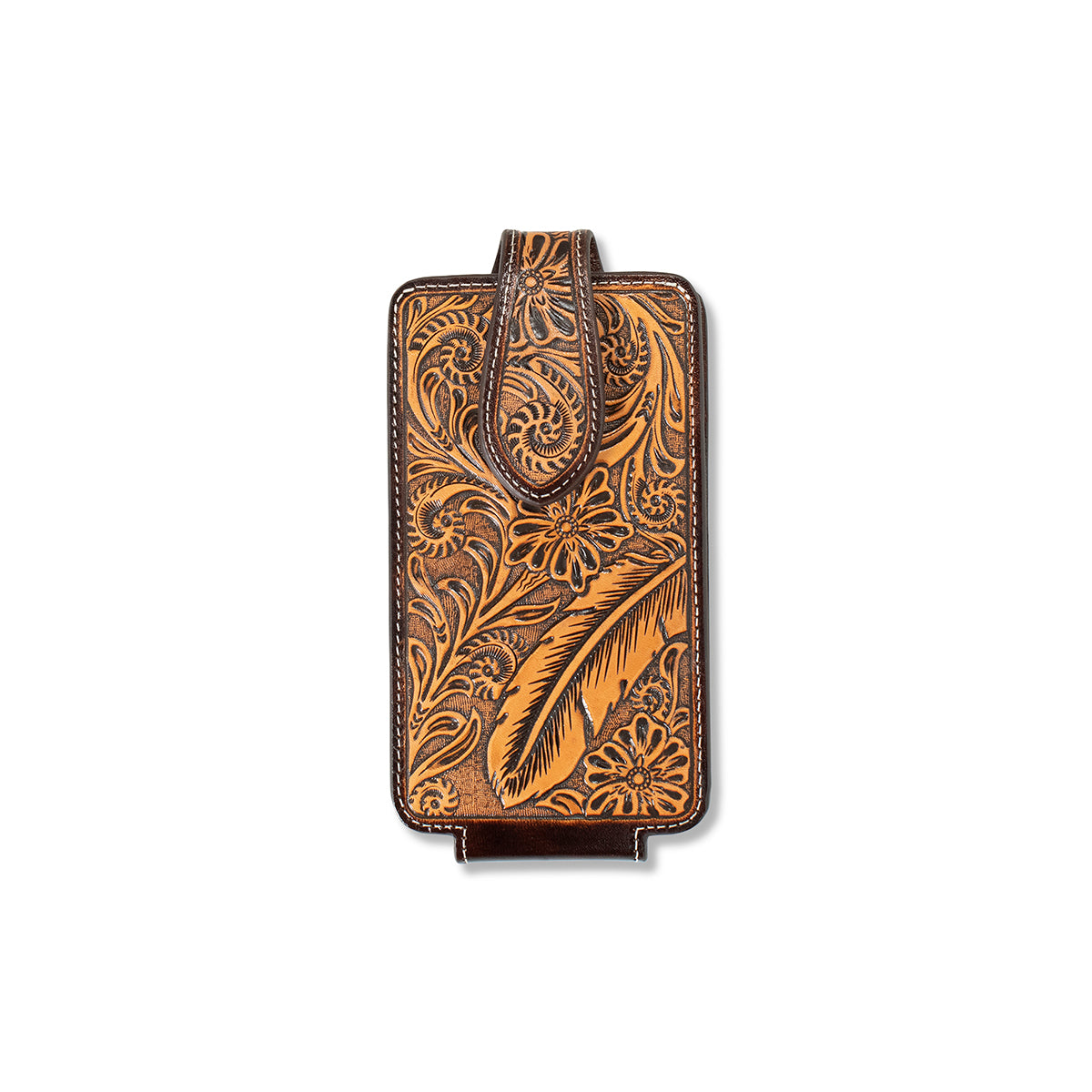 Ariat Natural Floral Feather Embossed Cell Phone Case