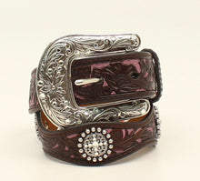 Ariat Girls Scalloped Purple Belt