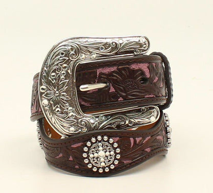 Ariat Girls Scalloped Purple Belt