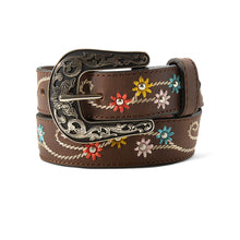 Ariat Girls Embroidered Flower Belt