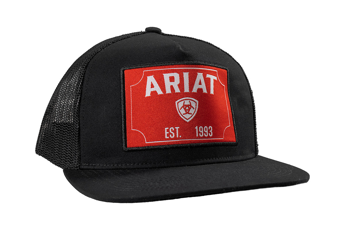 Ariat Black Snap Back with Red Patch