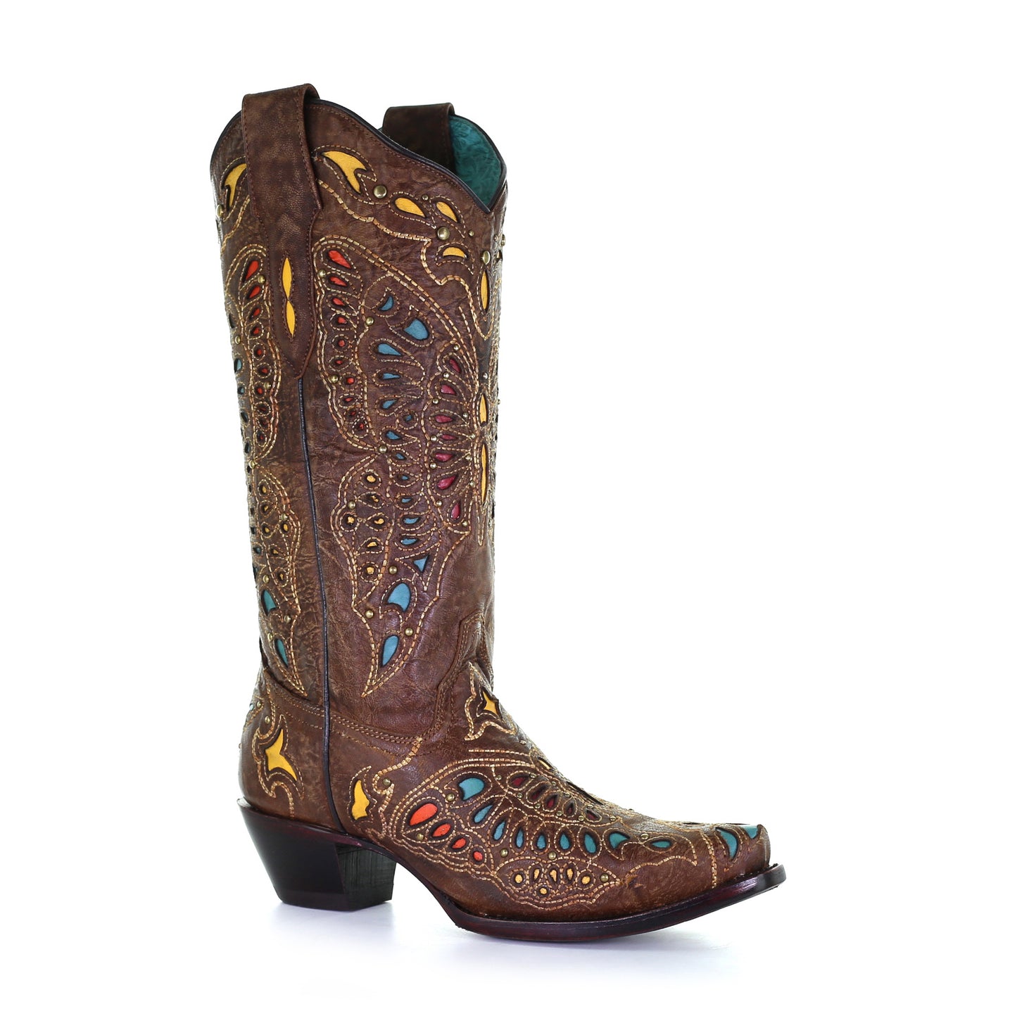 Corral Butterfly Inlay Snip Toe Boots