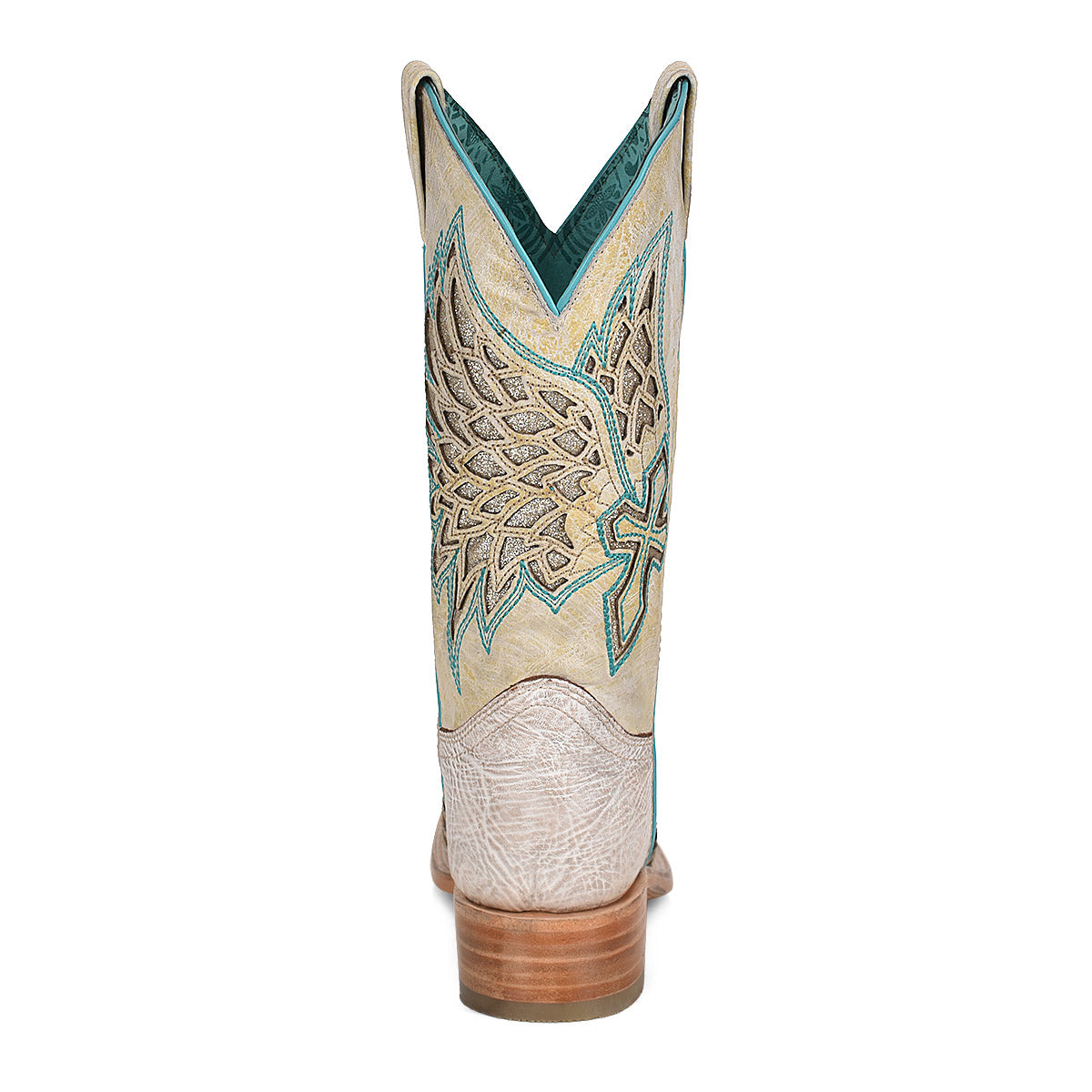 Corral White with Turquoise Cross Boots