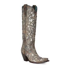 Corral Distresses Brown Knee High Cowboy Boots