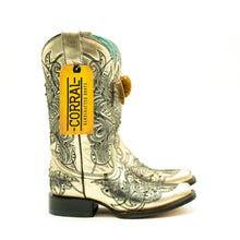 Corral Metallic Silver Square Toe