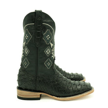 Polloboots Giant Black Python Print Boots