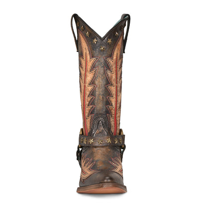 Corral Star Studded Harness Pointed Boots