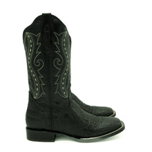 Excelencia Black Caiman Belly Print Boots