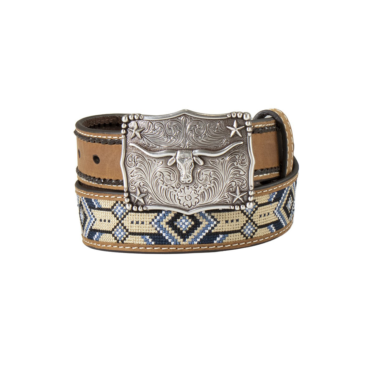 3D Boys South Western Inlay Belt