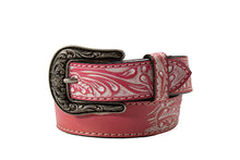Angle Ranch Girls Pink and White Floral Belt
